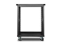 iStarUSA Accessory WD-1245-WT 12U 450mm Depth Simple Server Rack with Wood Top Black Bare