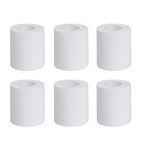 SaniMomo 6pcs Home Hotel 4 Ply Bathroom Toilet Paper Bulk Roll Wood Pulp Bath Tissue - Home Kitchen Highly Absorbent Hand Towels Necessities, 70g
