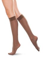 Therafirm Knee High Stockings - 30-40mmHg Firm Compression Support Nylons (Sand, XL)