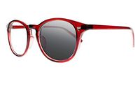 Fashion 8 Colors Oval Frame Transition Photochromic Reading Glasses UV Pro Sunglasses Readers (Red, 2.5)