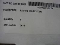 MAZDA CX-9 2007-2012 NEW OEM REMOTE ENGINE START KIT