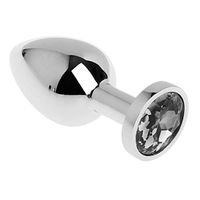 WENWING Stainless Steel Metal Crystal Round Smooth Amal Plug for Couples Shower Enema Six Toys Small Size