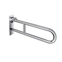 QXINGIA Bathroom Handrail Folding Safety Barrier Free Stainless Steel Elderly Pregnant Women Booster Wall Hanging Handrail,Silver