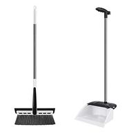 WDX- Broom combination household living room sweeping floor cleaning kitchen cleaning tools broom 簸箕 set combination thickening broom soft hair non-stick hair artifact Household (Color : A)