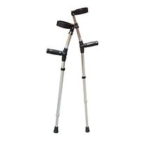 Qucasyl Adult Forearm Crutches, Height Adjustable Arm Cuff Crutch,Ergonomic Design,Comfortable on Wrist,Non Skid Adult Walking Crutches