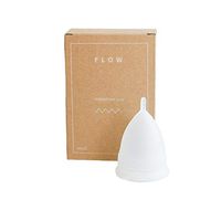 Flow Menstrual Cup - Eco Friendly Reusable Cup - Super Soft and Effortless - Leak Free 12 Hours (Size Small & Large) (L)
