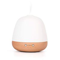 Essential Oil Diffuser 180ML handmade Ceramic&Beech Wood Aromatherapy Humidifier with adjustable mist mode&night light, waterless auto shut-off and timing set, silent fan. ZEIGGA LAB