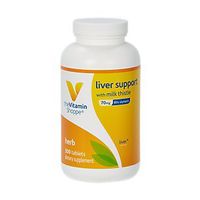 The Vitamin Shoppe Liver Support with Milk Thistle 70MG (80 Silymarin), Antioxidant (300 Tablets)