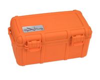 Cigar Caddy 3540-R Blaze 15 Cigar Waterproof Travel Humidor, Blaze Orange Rubberized Exterior