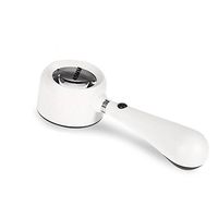 ElectroOptix Hmhope 5X Elder Handheld Magnifying Glass Comfort Handle with LED Lights Acrylic Lenses 45mm Reading Jewellery Hobbies Crafts