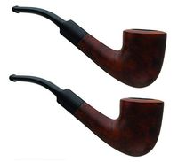 2 x Large Full Bent Dublin Briar Tobacco Pipes