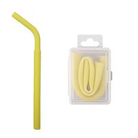 SOOTOP Drinking Straws Portable Reusable Washable Food Grade Silicone Drinking Bent Eco Friendly Straws with Box Long Reusable Replacement for use with Cold & Hot Drinks