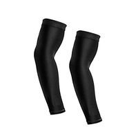 AceList 1 Pair Shooter Sleeves UV Cooling Protection Arm Sleeves Sports Arm Cover for Men - Black L