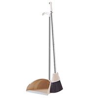 Broom and Dustpan With Long Handle Telescopic Up Soft Brush Windproof Plastic Broom And Dustpan Non-Slip Handle Stainless Steel Rod Broom Set Used For Home Kitchen Office Toilet