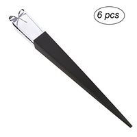 OULII Flower Gift Box Single Rose Flower Packaging Box for Valentine's Day, Wedding Anniversary, Mother's Day and Birthday Gift,Pack of 6(Black)