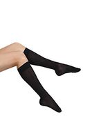 GABRIALLA Sheer Graduated Compression Knee High Stockings (23-30 mmHg) H-180: Small Black
