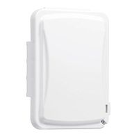 TayMac MM110W Weatherproof Single Outlet Outdoor Receptacle Cover, 5/8 Inches Deep, White