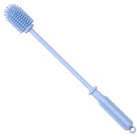 Silicone Bottle Brush Bottle Cleaner-Long Handle Baby Bottle Nipple Brush for Hydro Flasks, Vacuum Sports Bottles, Vase and Glassware (Blue, 11.8 inch)