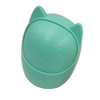 SM SunniMix Office Desktop Waste Bin Wastebasket Garbage Rubbish Table Can Swing Lid Cat - Green