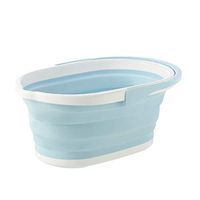 Liveday Foldable Mop Bucket Collapsible Portable Wash Basin Dishpan with Handle for Outdoor Person During Camping, Hiking and Home