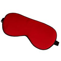 Queeni Natural Silk Sleep Mask & Blindfold, Contoured & Comfortable Super-Smooth Red Eye Mask (One Strap)