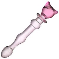 Glass Wand Massage Fairy Pink 5 Lovely Shapes Design Medical Grade Massager as A Beginner Gift Toy (Small Cat/Dog)
