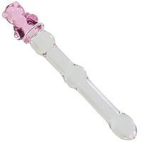 Glass Wand Massage Fairy Pink 5 Lovely Shapes Design Medical Grade Massager as A Beginner Gift Toy (Small Bear-P)