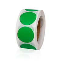 Color Code Stickers 1 inch Circle Color Code Stickers Adhesive Writable Paper Stickers Garage Sale Stickers 500 Labels/Roll(Green)