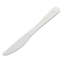 General Supply GENHYWKN Heavyweight Cutlery, Knives, Plastic, White, 1000/carton