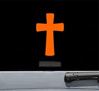 Cross Vinyl Decal Sticker (ORANGE)