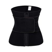 Women Waist Trainer Belt Waist Cincher Trimmer - Slimming Body Shaper Belt - Sport Girdle Belt Zipper Corsets (Black, XXL)