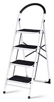 Ladder, Folding Heavy Duty Industrial Lightweight 4 Step Ladder
