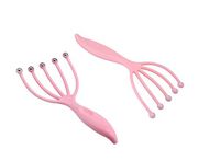 Head Massager,Protable Hand Held SPA Scalp Massager,SinLoon Steel Ball Run Blood Circulation Tool Equipment Stress Relax Pink (2-Pack)