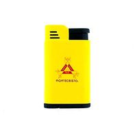 Refillable Windproof Jet Flame Lighter with Logo (Yellow)