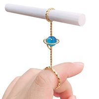 PLAFUETO Funny Planet Lady Cigarette Ring Retro Cigarette Holder Smoker Accessories(Earth,S)