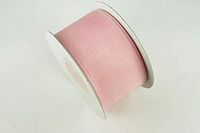 BJM Collection 1-1/2" X 25 Yard Plain Organza Ribbon Art & Sawing Craft Party Favor Gift Wrapping (Light Pink)