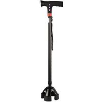 CW&T WW Lighting Crutches Multi-Functional with Lights Intelligent Radio Aluminum Alloy Walker Four-Foot Crutches