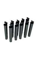 Daily Rolling 109mm Tube Doob Vial Waterproof Airtight Smell Proof Odor Sealing Container - Set of 10 (Black)