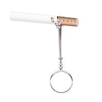 Lzttyee Elegant Rose Design Lady Smoker Cigarette Holder Ring Protect Your Fingers (M, Silver)