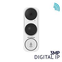 LaView ONE Halo HD 3MP 2K Wi-Fi Doorbell Camera, Two-Way Audio, 180° Wide Angle, Weatherproof Front Door Security Camera, Wired Video Doorbell, Door Camera