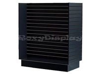 SC-H-UNIT/BK Black Slatwall Merchandiser Unit Knockdown, Also available in Maple/White/Cherry Color