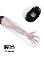 Weiky Waterproof Adult Arm Cast Protector for Shower, Keep Bandages & Casts Dry Protector Bath Reusable Watertight Protection to Broken Hands, Wrists, Fingers Wounds & Burns, Black (Long Arm), Clear