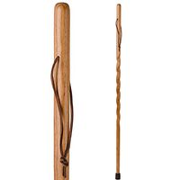 Brazos Trekking Pole Hiking Stick for Men and Women Handcrafted of Lightweight Wood and made in the USA, Tan Oak,  48 Inches