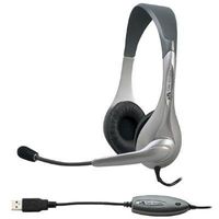 Cyber Acoustics AC-851B USB Stereo Headset. OEM SLVR USB STEREO HEADST MICRO DIRECT NOISE CANCELING HEADST. Over-the-head