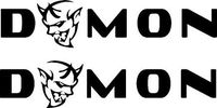 YWS Vinyl Stickers Decal - Dodge Demon Words Left & Right Charger Challenger Hellcat Fading Logo - Stickers Laptop Car Truck Window Bumper Notebook SMA4599