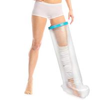 Adult Leg Cast Protector for Shower, Waterproof Cast Cover Watertight Foot Protector Keep Wound and Bandage Dry for Broken Leg, Thigh, Knee, Foot, Left or Right Leg (41 inches)