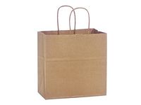 Brown Kraft Shopping Bags - Junior Natural Kraft Shopping Bags Bulk 8x5x8" (250 Bags) - Wraps-JRKR