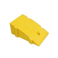 Portable Car Uphill Pad, Cushioned Thickened Non-Slip Triangle Pad, Garden Apartment Family Stairs Caravan Bicycle Wheelchair Ramp (Size: 45 25 19cm) (Color : Yellow, Size : 452519CM)
