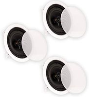 Theater Solutions CS6C in Ceiling 6.5" Speakers Surround Sound Home Theater 3 Speaker Set CS6C-3S
