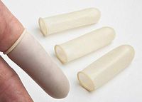 Finger Cots. Box of 144 Pre-Rolled Finger cots for Professionals and Patients.X-Large Size. Non-Powdered Protective Finger cots. Disposable Medical Supplies.